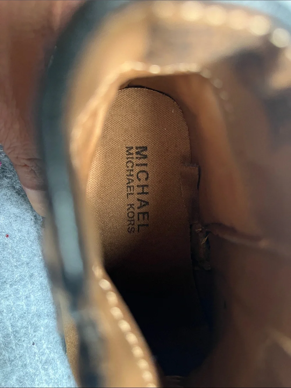 Michael Kors Kids Tan Suede Ankle Boots